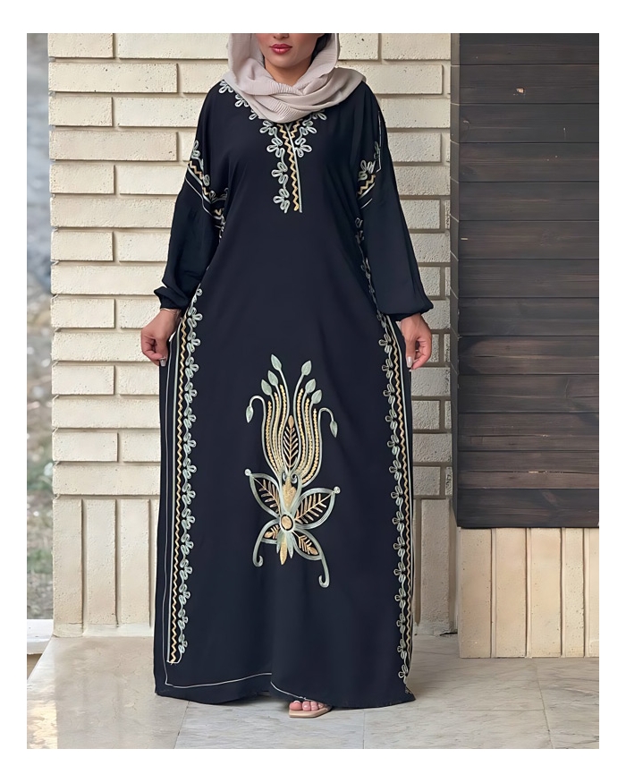 ماکسی ساحلی خارجی خامه دوزی 7014
