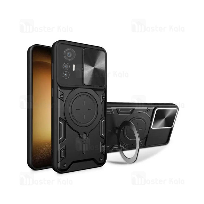 قاب ضد ضربه مگنتی Xiaomi 12 Lite Magnetic Support Case دارای محافظ دوربین