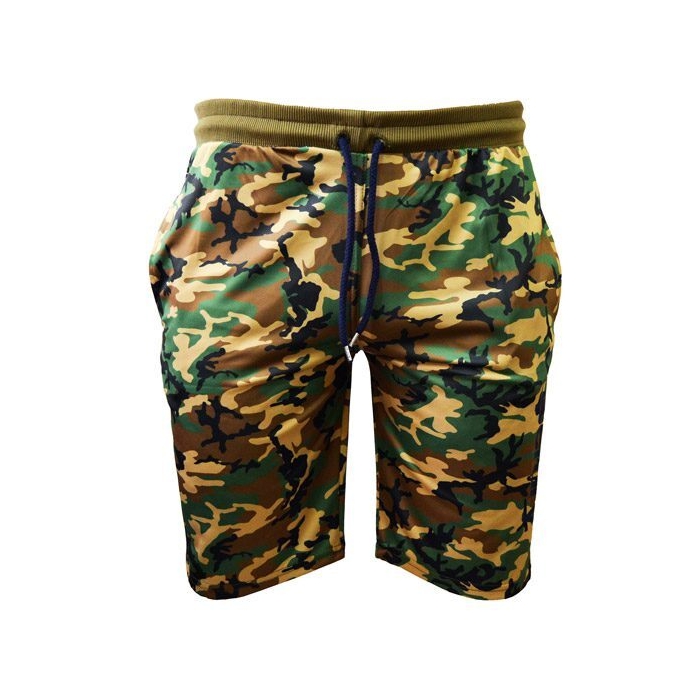 شلوارک ورزشی مردانه Super Dry چریکی قهوه‌ای