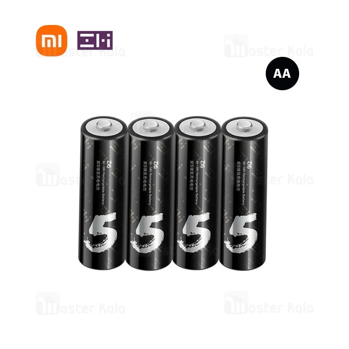 پک 4 عددی باتری قلمی شارژی شیائومی Xiaomi ZMI ZI5 AA AA512 Rechargeable Battery