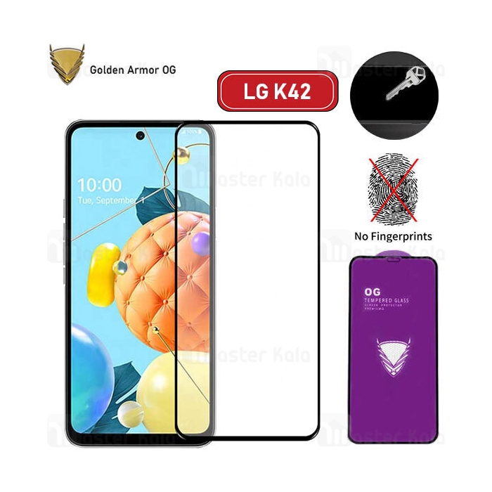 محافظ صفحه شیشه ای تمام صفحه تمام چسب OG ال جی LG K42 OG 2.5D Glass