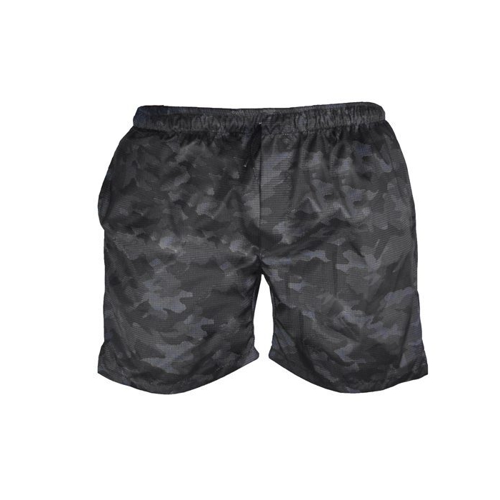 شلوارک ورزشی مردانه چریکی جیب دار خاکستری تیره