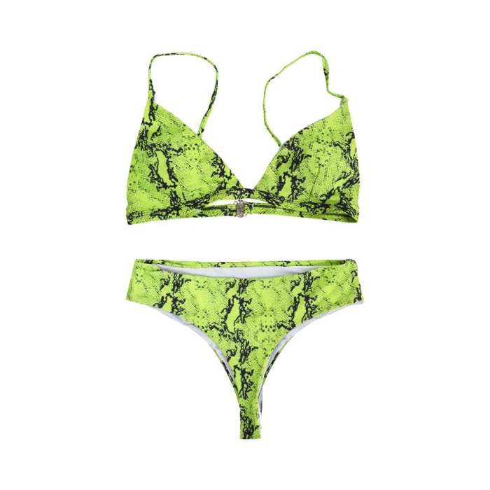 ست بیکینی زنانه مدل Snakeskin-4B0198 سبز