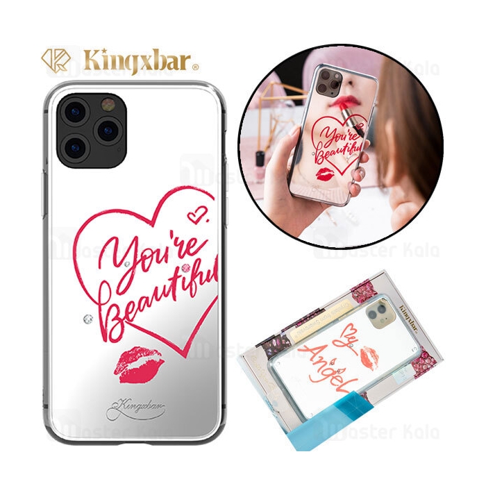 قاب آینه ای Apple iphone 11 Pro Kingxbar Swarovski Heart Series