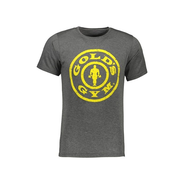 تیشرت مردانه GOLDS GYM مدل POCH نخی طوسی تیره