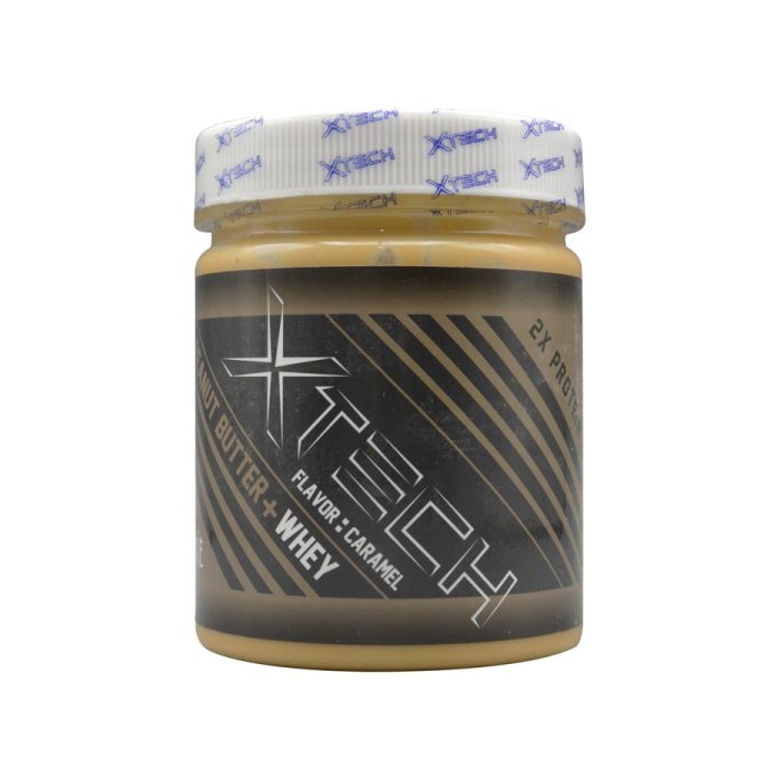 کره بادام زمینی ایکس تک حاوی وی طعم کارامل ۶۰۰ گرمی