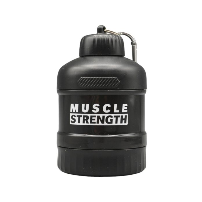 قیف پروتئین وی دو تیکه مدل Muscle Strength ظرفیت ۱۰۰ میلی لیتر