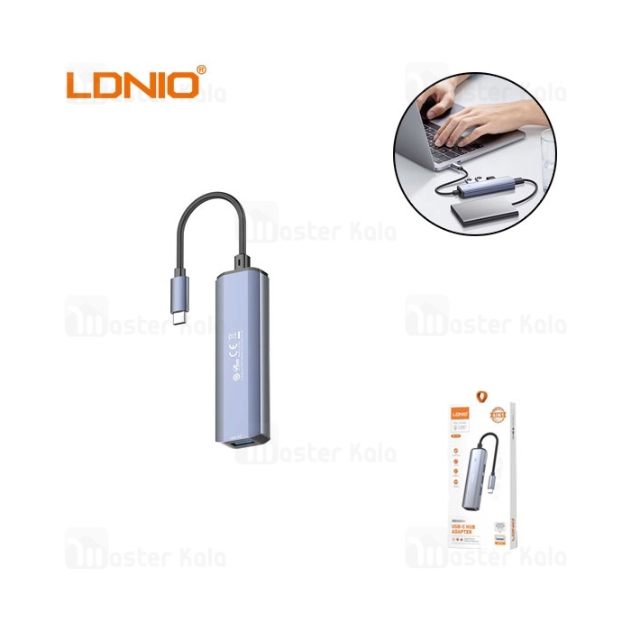 هاب 4 پورت تایپ سی الدینیو LDNIO DS-114C