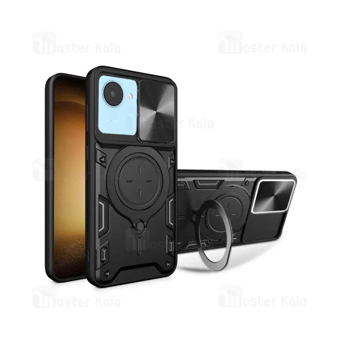 قاب ضد ضربه مگنتی Realme C30 Magnetic Support Case دارای محافظ دوربین