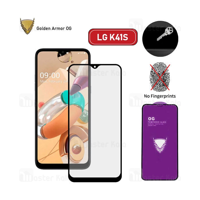 محافظ صفحه شیشه ای تمام صفحه تمام چسب OG ال جی LG K41S OG 2.5D Glass