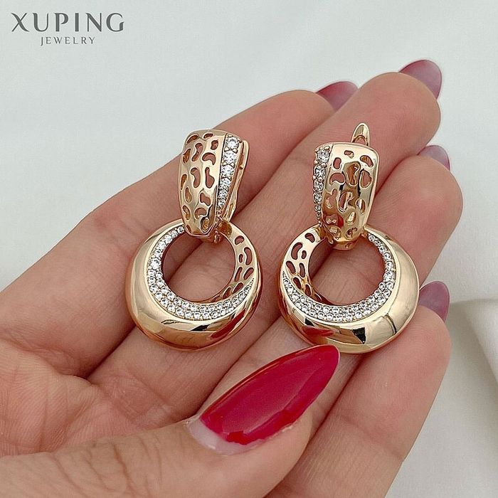 گوشواره آویز نگین‌دار ژوپینگ