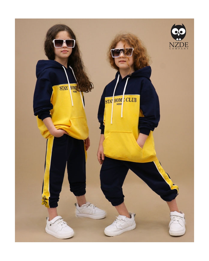 هودی شلوار بگ استایل STAY HOME NZDE