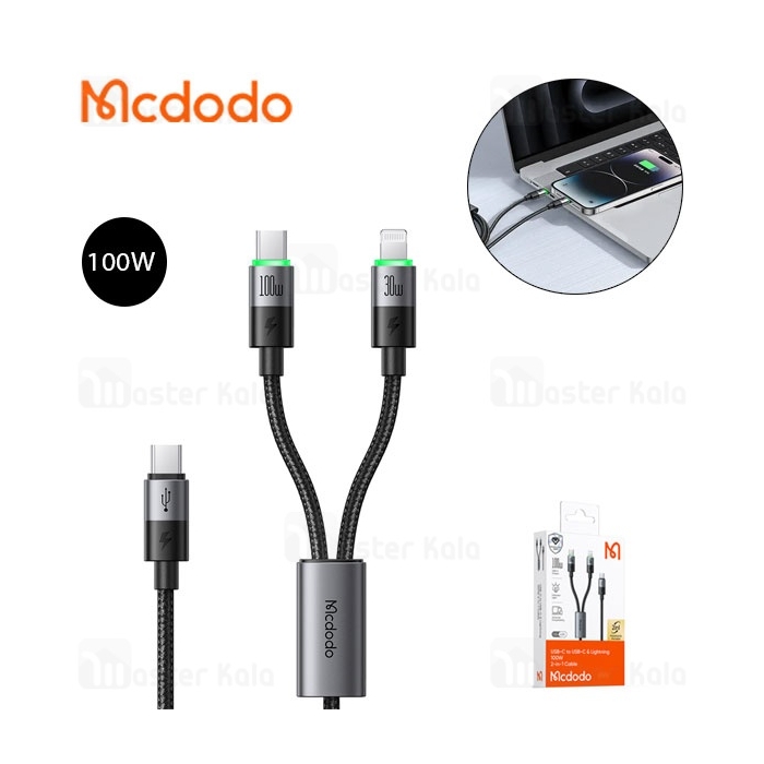 کابل دو سر Type-C و لایتنینگ مک دودو Mcdodo CA-670 توان 100 وات طول 1.5 متر