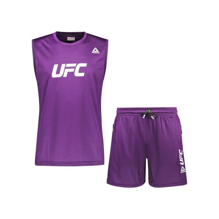 ست رکابی و شلوارک ورزشی مردانه ریباک مدل DS-UFC 3080 بنفش