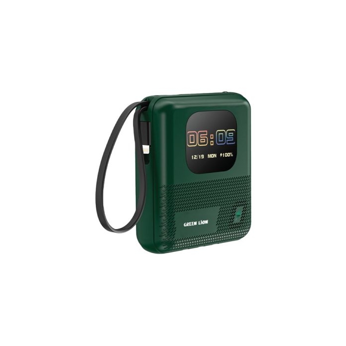 پاوربانک و اسپیکر بلوتوثی گرین لاین مدل Smart Touch Screen ظرفیت ۱۰۰۰۰میلی آمپر بر ساعت