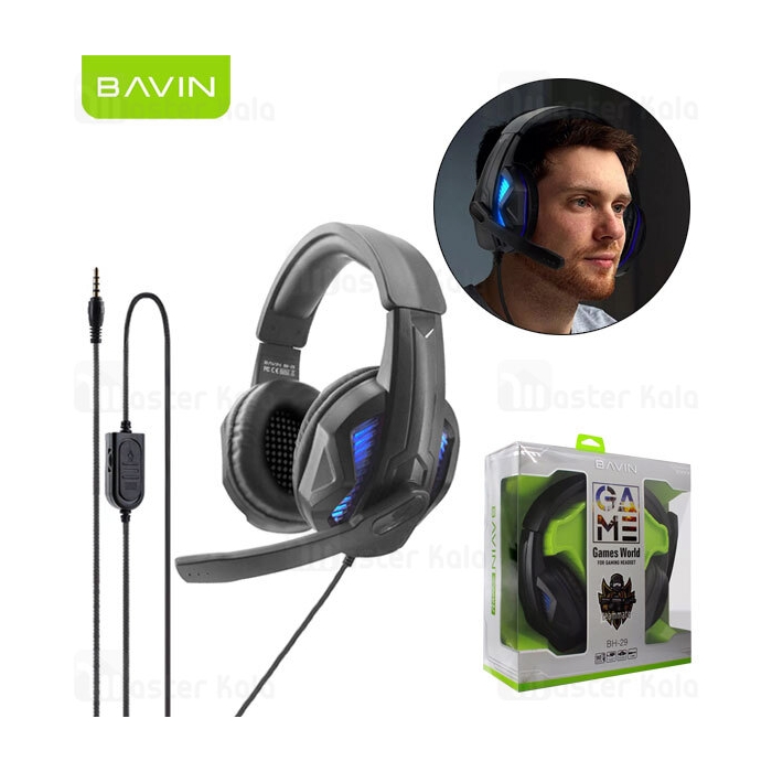 هدفون سیمی گیمینگ باوین Bavin BH29 Gaming Headset دارای میکروفون