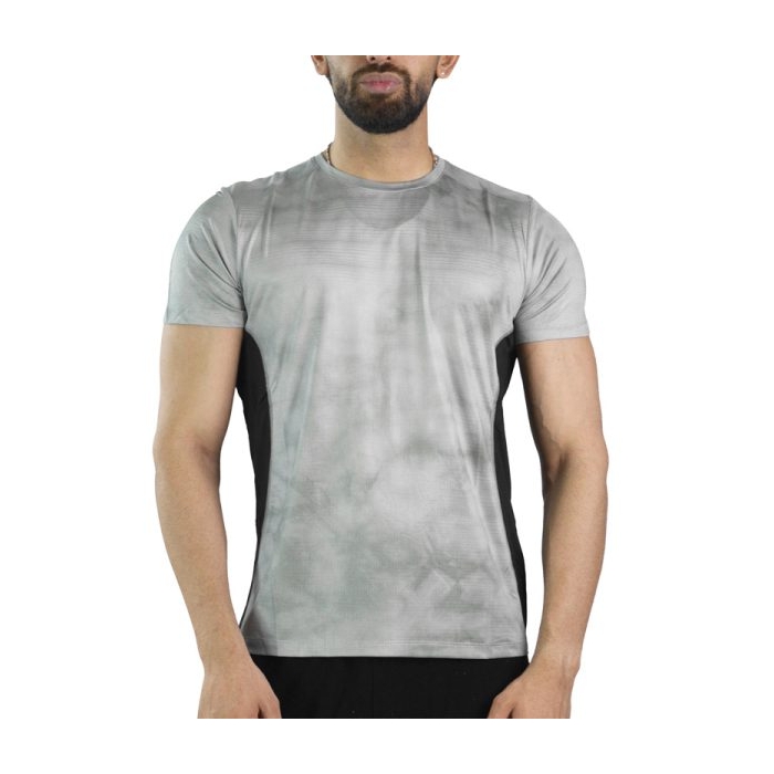 تیشرت ورزشی رانینگ مردانه مدل ۹۱۳۰ طوسی روشن