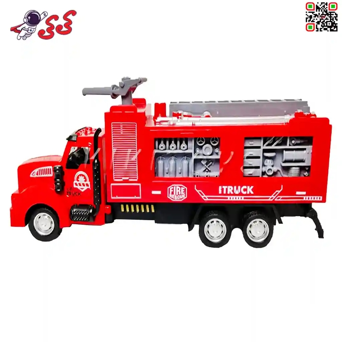 اسباب بازی کامیون فلزی آتشنشانی Metal fire truck 4566