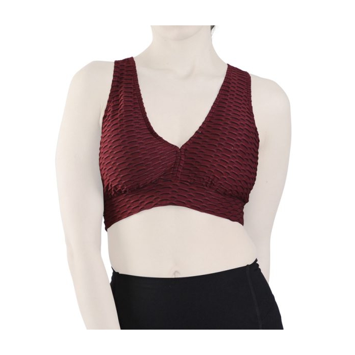 نیم تنه ورزشی زنانه مدل CT5422 زرشکی