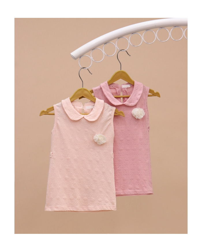 پیراهن پارچه طرحدار یقه ب ب حلقه ای