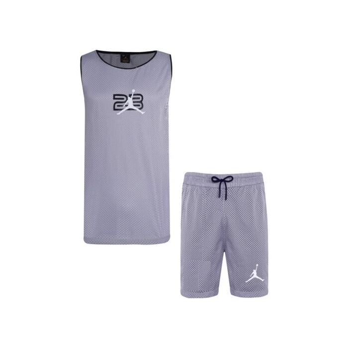 ‫‫ست رکابی و شلوارک ورزشی مردانه جردن مدل PB-1411 طوسی