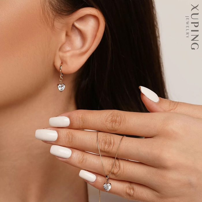 نیمست قلبی نگین‌رنگی ژوپینگ (2 رنگ)