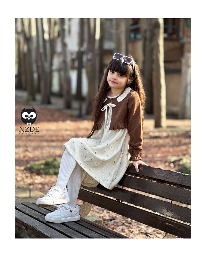 پیراهن گل بابونه و کت کبریتی NZDE