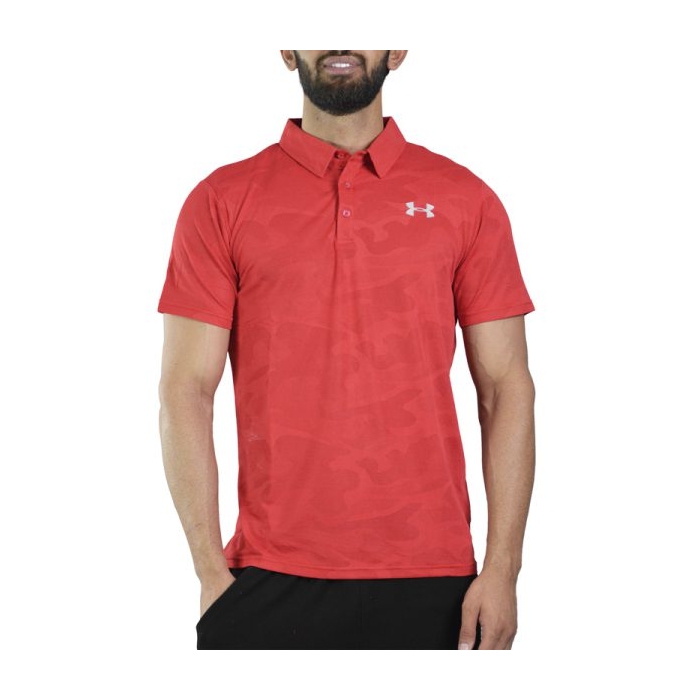 پولوشرت ورزشی مردانه آندر آرمور مدل HEATGEAR-286 چریکی قرمز