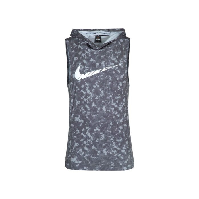 رکابی کلاه دار ورزشی مردانه نایک مدل MUB-JDI 131 چریکی طوسی تیره