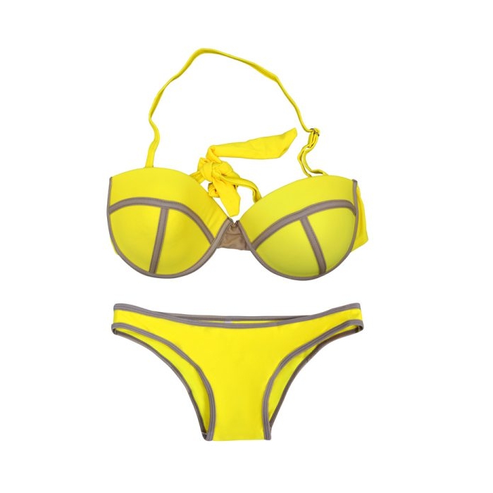 ست بیکینی زنانه مدل ۴B0183 زرد