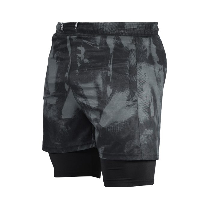 شلوارک کشاله دار ورزشی مردانه آندر آرمور Heat Gear-Z9613 طوسی تیره