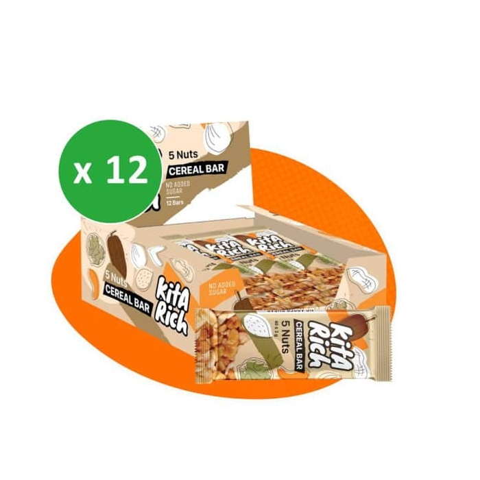 پکیچ نات بار پنج مغز کیتاریچ با روکش شکلات شیری ۴۰ گرمی بسته ۱۲ عددی