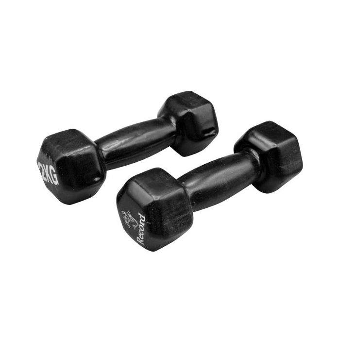 دمبل بدنسازی رکورد مدل Strong روکش دار وزن ۲ کیلو گرم بسته دو عددی