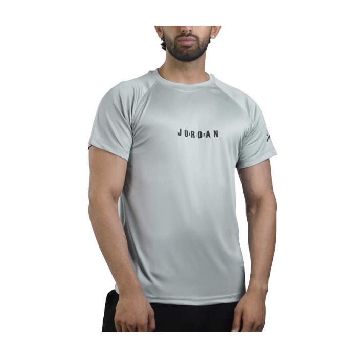 تیشرت ورزشی مردانه جردن مدل PY-4D0523 طوسی روشن