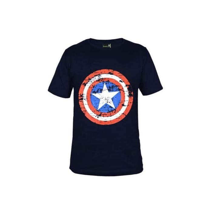 تیشرت اسپرت کاپیتان آمریکا مدل SPL-USA سرمه ای