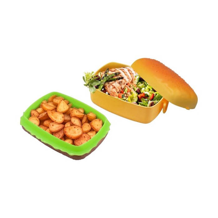ظرف غذا همبرگر مدل ۳Box-Sponge Bob ظرفیت ۱.۱ لیتر