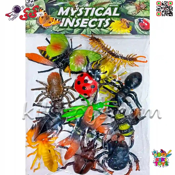 فیگور حیوانات و حشرات و خزندگان اسباب بازی 16 عددی MYSTICAL INSECTS 102A