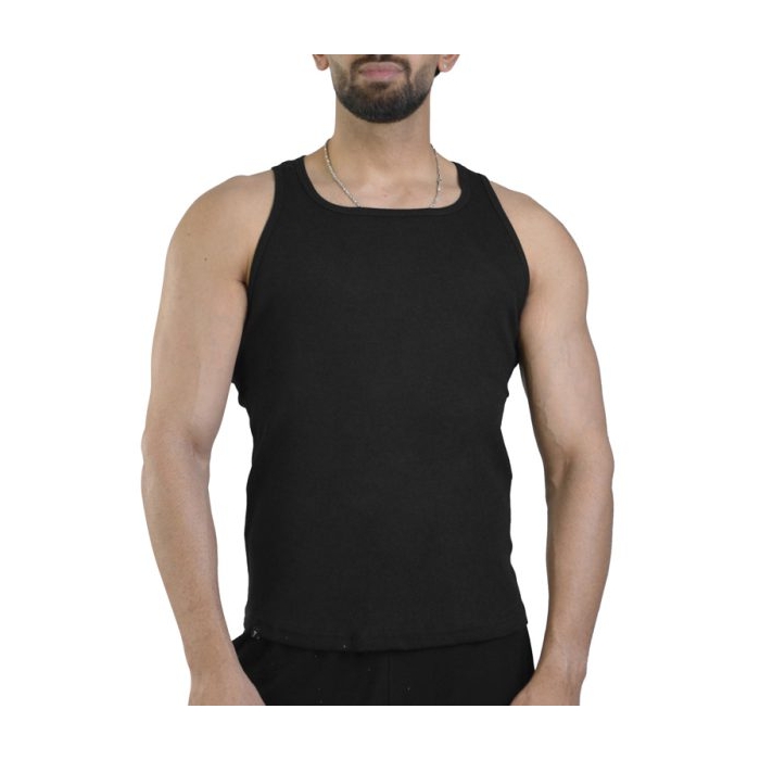 رکابی تنک تاپ کبریتی مردانه جیم شارک مدل B2A7A مشکی