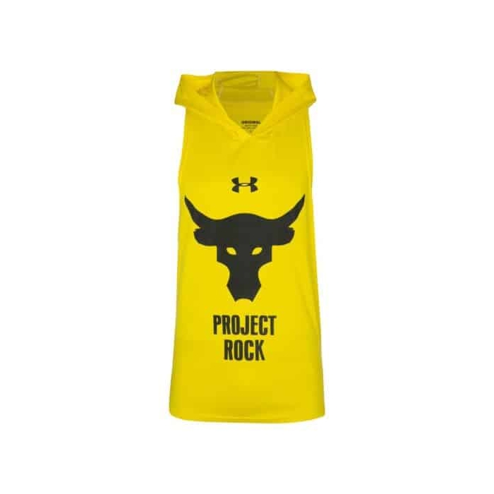 رکابی کلاهدار ورزشی مردانه آندر آرمور مدل PY-ProJect راک زرد