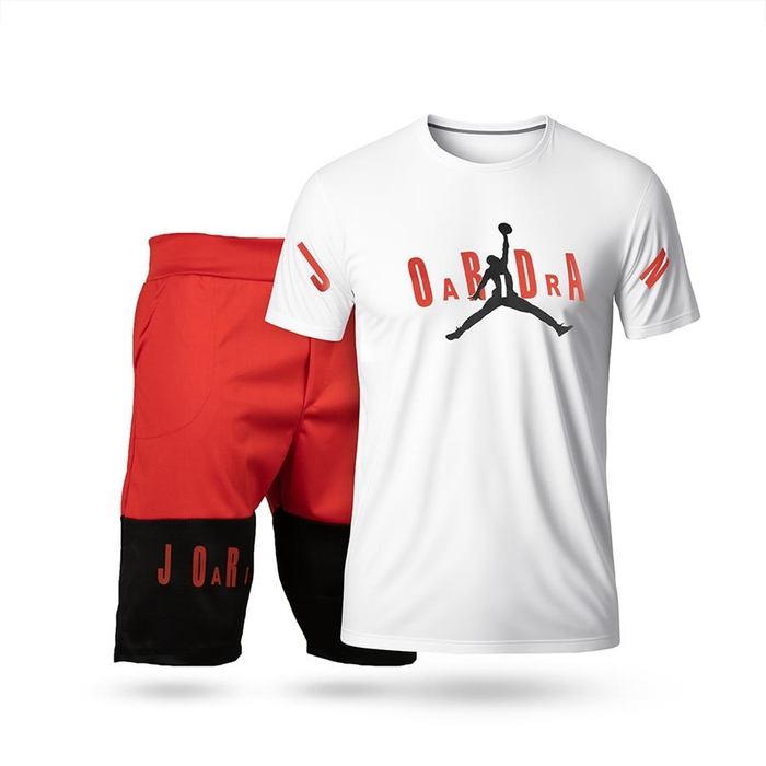 ست تیشرت و شلوارک JordanWhite مدل 2391