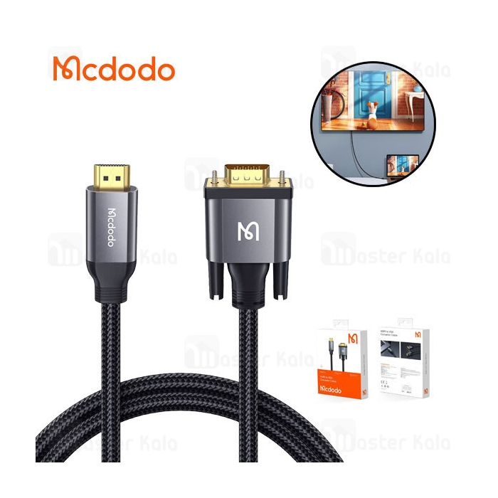 کابل HDMI به VGA مک دودو Mcdodo CA-7770 HDMI To VGA Convertor Cable 2M HD طول 2 متر