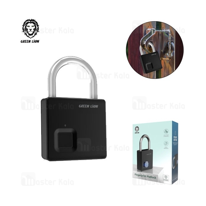 قفل اثر انگشتی گرین لاین Green Lion Fingerprint Padlock GNMINIFPPDLKBK