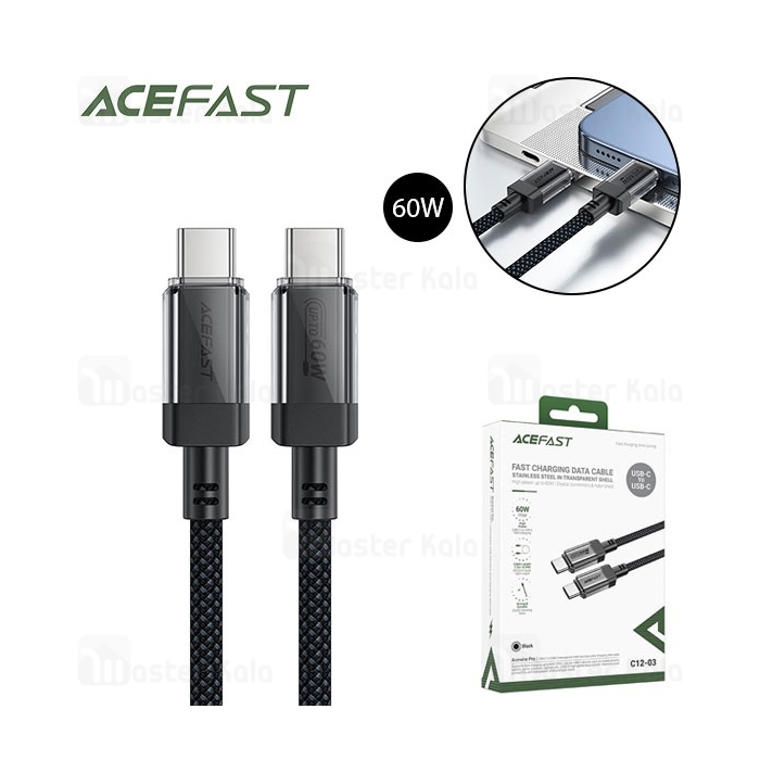 کابل Type-C به Type-C ایس فست ACEFAST C12-03 طول 1.2 متر توان 60 وات