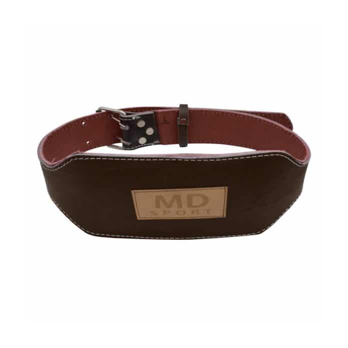 کمربند بدنسازی ام دی اسپرت مدل SIMP-10131 سگکی قهوه ای تیره