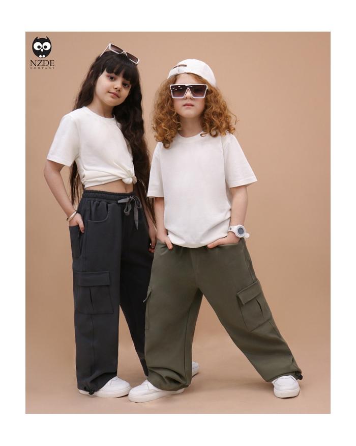 شلوار کارگو کتان کجراه NZDE