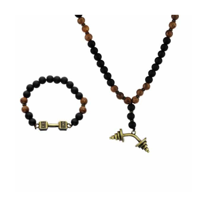 ست دستبند و گردنبند دمبل بدنسازی مدل ۲۲۶۰۰