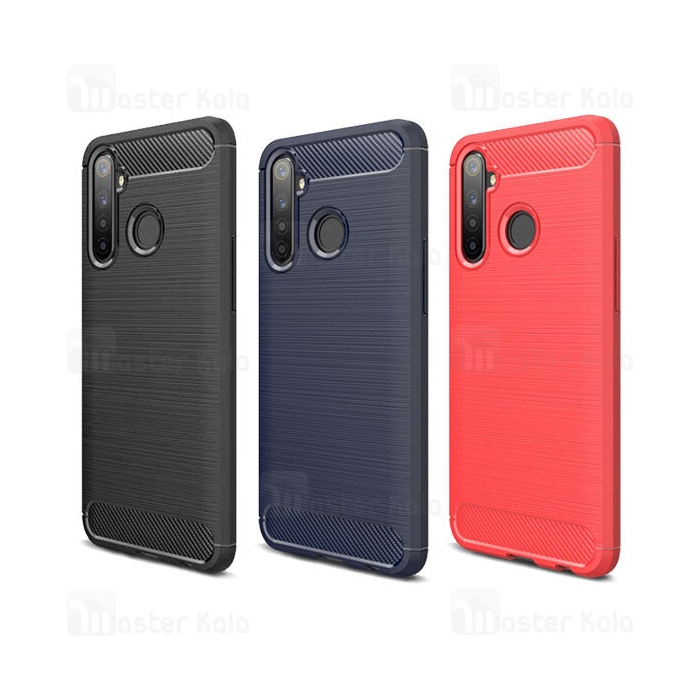 قاب محافظ ژله ای ریلمی Realme 6i Fiber Carbon Rugged Armor Case