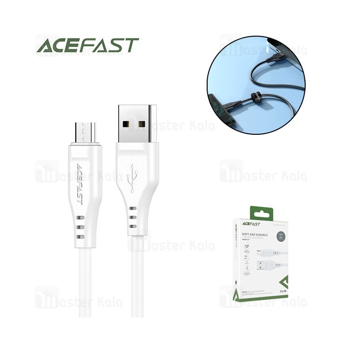 کابل میکرو یو اس بی ایس فست ACEFAST C3-09 شدت جربان 2.4 آمپر
