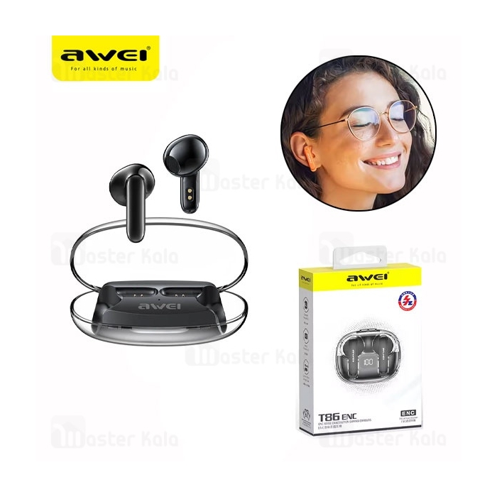 هندزفری بلوتوث اوی Awei T86 ENC Noise Canceling Earphones