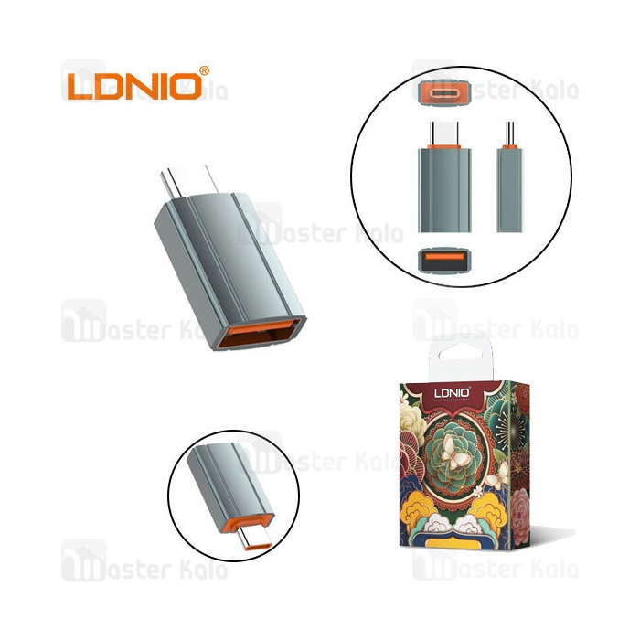 تبدیل OTG تایپ سی به USB الدینیو LDNIO LC140 USB Convertor USB A to Type-C Adapter